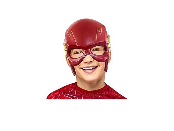 Rubie's Official Child's DC The Flash Movie Flash Plastic Half-Masker, One Size, Rood Halloween
