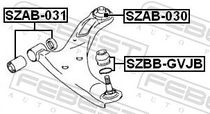 Febest Lagerung, Lenker Szab-030 Vorderachse Unten Für Suzuki
