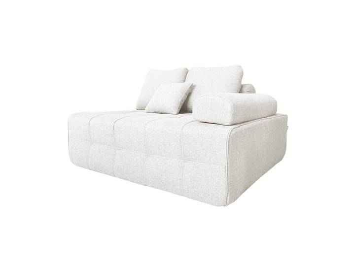 Oviala - Fauteuil compressé gauche pour canapé modulable assise profonde en tissu avec coussins