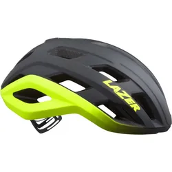 Lazer Strada KinetiCore Rennradhelm Gravel Größe S matt dunkelgrau gelb – leichter, sicherer Aero-Helm bei Nubuk Bikes