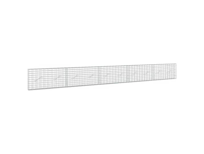 Gabion aus verzinktem Stahl, 500 x 10 x 50 cm, Maschenweite: 5 x 10 cm Verzinkter Stahl, Maschenweite 5 x 10 cm, Draht 5 mm, Haken- und Clip-System, Stützwände, Gartenkanten,