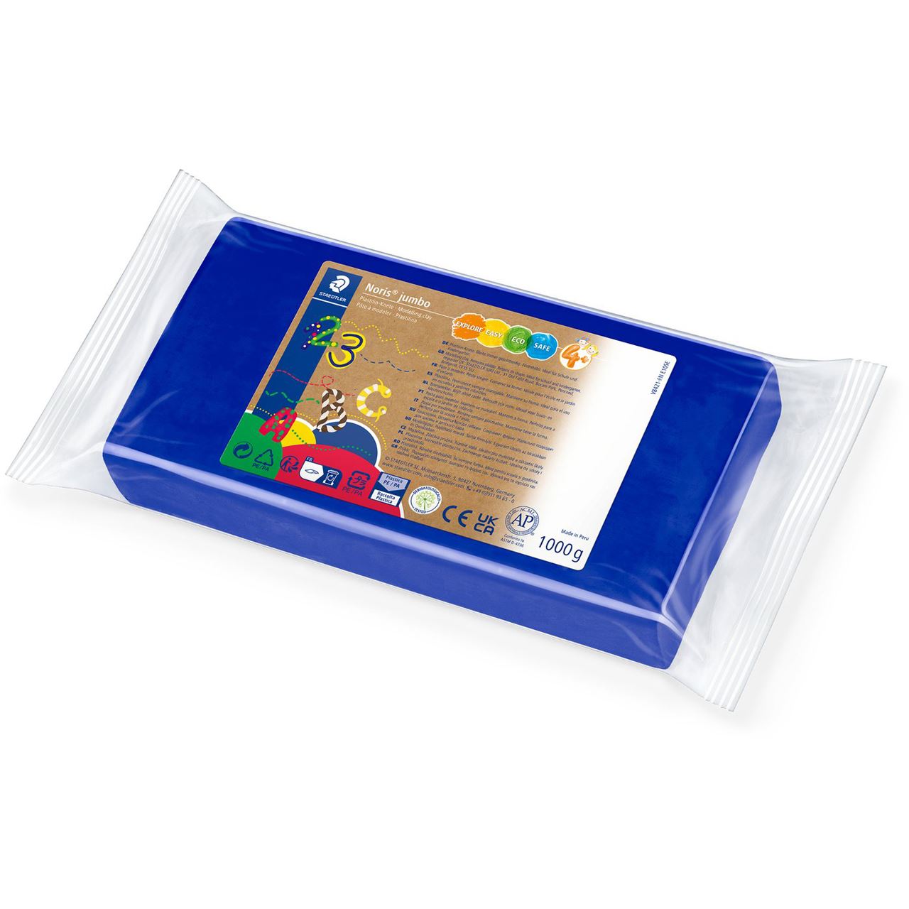 STAEDTLER Knete Noris Club Plastilin 8421 blau, 1,0 kg