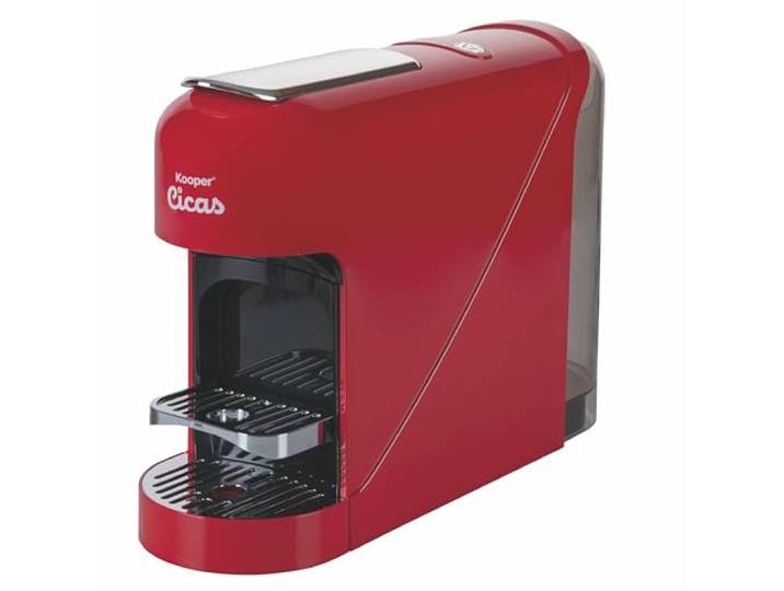 Kooper Espressomaschine Kapselkaffeemaschine, rot, 1400 W, Cicas
