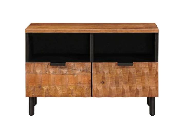KTHLBRH TV-Möbel mit Schublade, 70 x 33 x 46 cm, Akazienbraun Modernes Design, 2 offene Regale, Holzstruktur, für Wohnzimmer oder Schlafzimmer