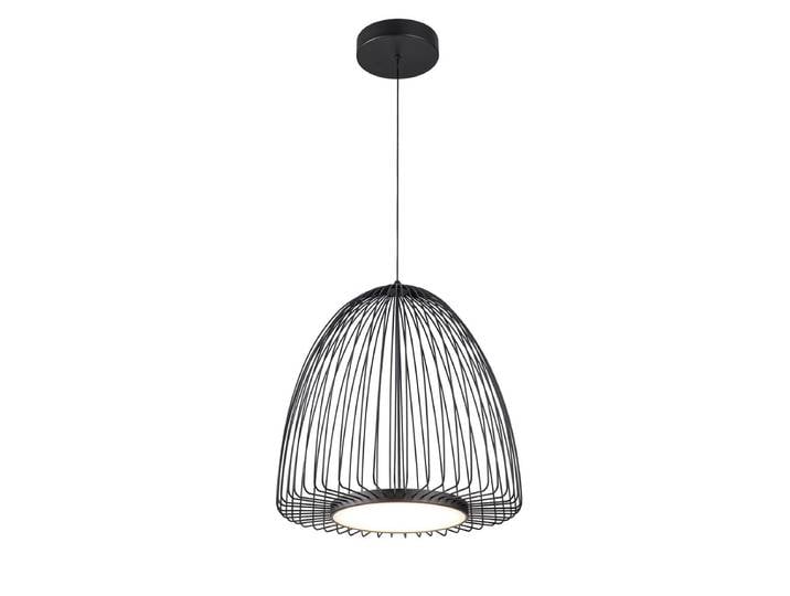 Suspension LED Smart en métal noir Mantra