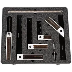 Ulmia, Winkelmesser, Präzisions-Winkel-Set Black Edition inkl. Koffer, Präzisionswinkel