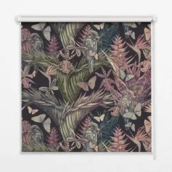 INNENROLLO - Fensterrollo - Rollo - 110x140 cm - Exotische Pflanzen und Vögel