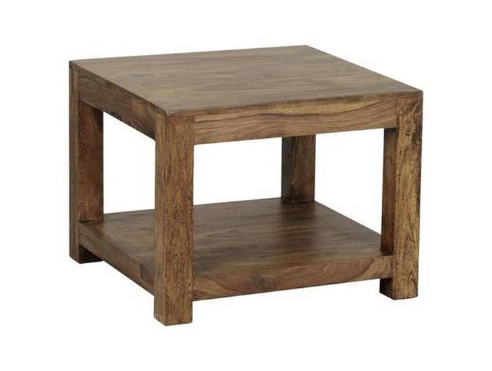 Couchtisch Holz massiv mit Ablageplatte Mumbai, Sheesham