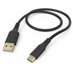 HAMA Ladekabel "Flexible", USB-A - USB-C, 1,5 m, schwarz