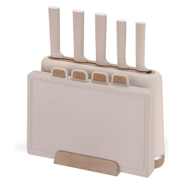 Maestro Zestaw noży + desek MR-1412-BEIGE (MR-1412-BEIGE)
