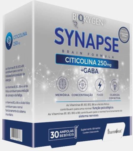 BIOKYGEN SYNAPSE CITOCOLINA + GABA 30 AMPOLAS