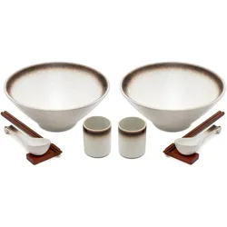 Intirilife Ramen Schüssel Set, Schüssel + Schale, Weiss