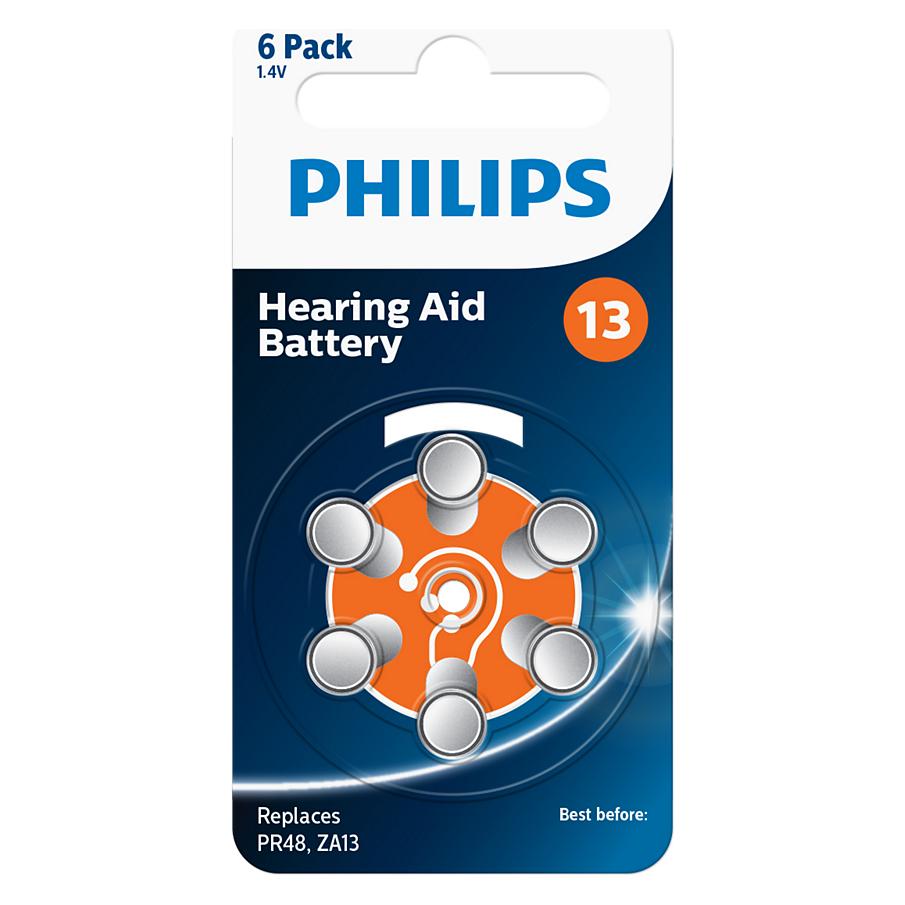 Philips PR13 (PR48) - Hearing Aid (6 Stk., PR48, 280 mAh) (ZA13B6A)