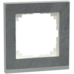 Merten MEG4010-3669 M-Pure Decor-Rahmen, 1fach, Schiefer/aluminium, M-Pure Decor MEG40103669