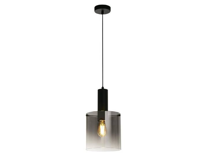 Pendentif Suède - Métal noir avec verre fumé ombré