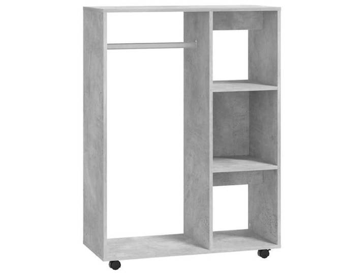 Gris Garde-robe CLARENCE Armoire penderie Pour chambre Gris béton 80x40x110 cm Bois d'ingénierie LV1588