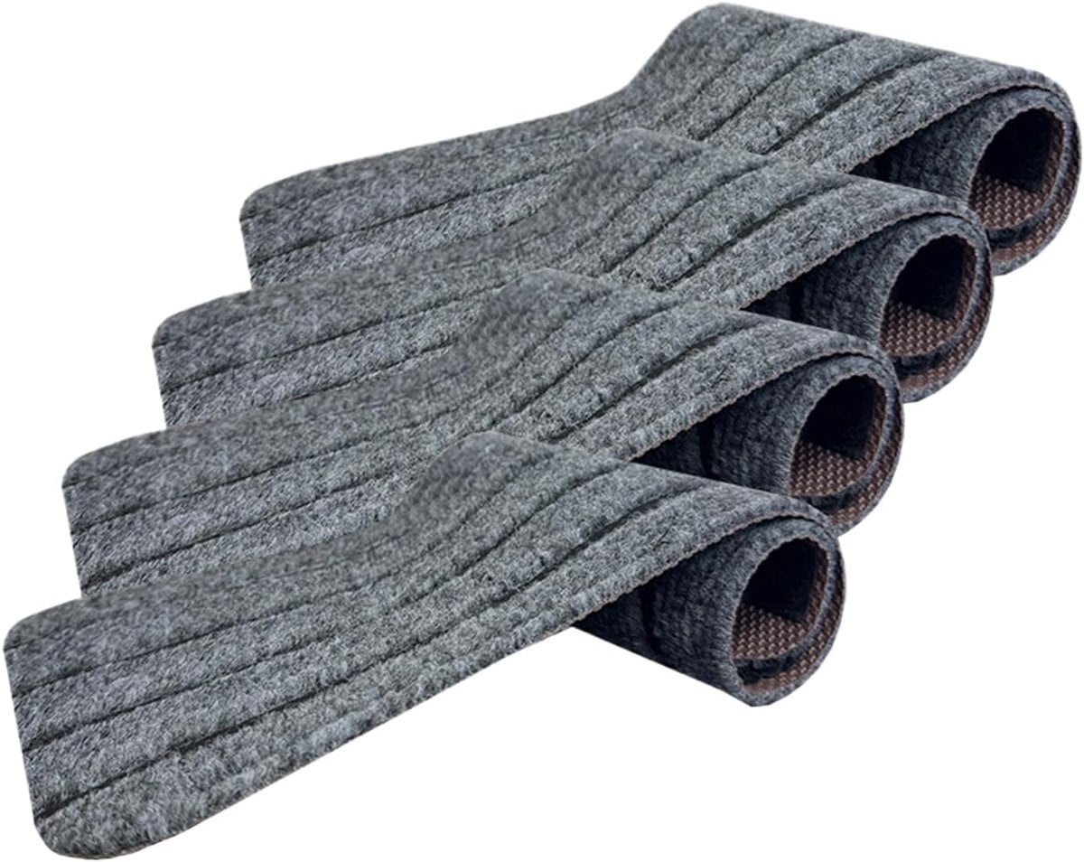 Set van 4 grijze antislip trapmatten voor volwassenen