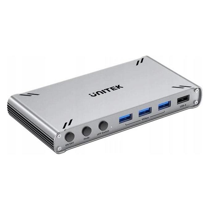 Unitek Przełącznik Kvm USB-C 10gbps Z HDMI Z Transferem Plików Między Systemami (D1118AGY01-EU)