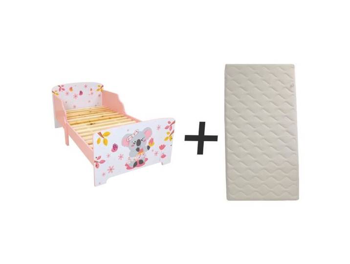 FUN HOUSE Lit Cally mimi koala 140 x 70 cm - SOMMIER ET MATELAS CLIMATISE (FACE ETE / HIVER) INCLUS
