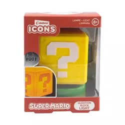 Super Mario: Nachttischlampe mit Fragezeichen-Muster