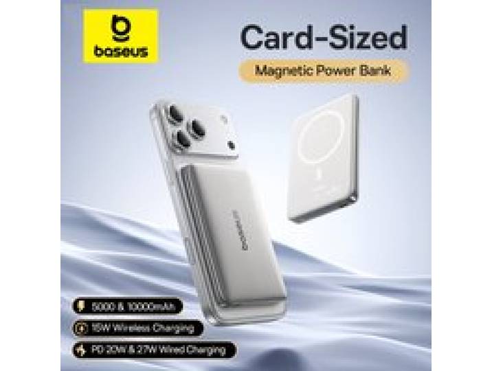 【CCC】Baseus 10000 mAh magnetische powerbank PD 27 W, 5000 mAh magnetische powerbank PD 20 W kaartformaat powerbank voor iPhone 17 Samsung