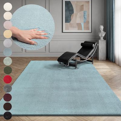 Teppich OTTO HOME "Arabell, Kunstfellteppich, Felloptik, waschbar", blau, B:200cm H:16mm L:280cm, Polyester, Teppiche, Teppich, flauschig, kuschelig, Anti-Rutsch-Unterseite, Wohnzimmer, Schlafzimmer