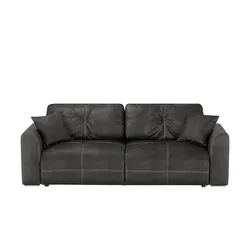 Schlafsofa aus Mikrofaser Diego ¦ grau ¦ Maße (cm): B: 245 H: 85 T: 115.0