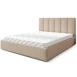POLSTERBETT NEMIS 160x200 cm mit Bettkästen - Beige