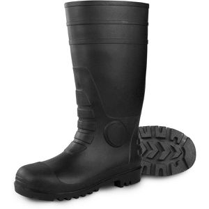 Hase Gummistiefel Wiesmoor Black Unisex, 650000B, S5 FO SR, Halbschaft, PVC, schwarz, Größe 38