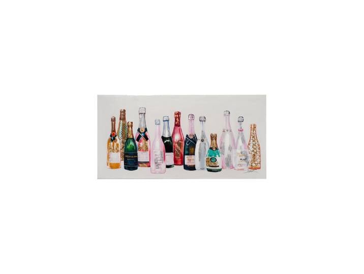 Handgemaltes Bild „Sektparty“ 60 x 120 cm Multicolor Crea Collection