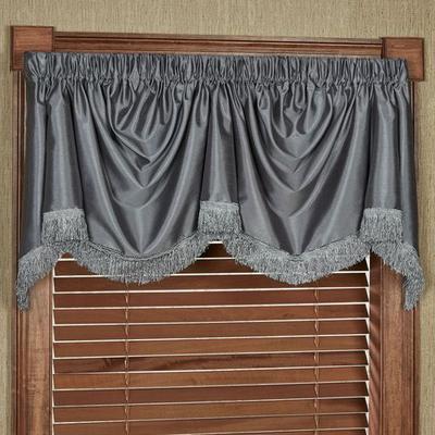 Touch of Class Chamberly Empire Valance 110 x 28, 110 x 28, Dark Gray