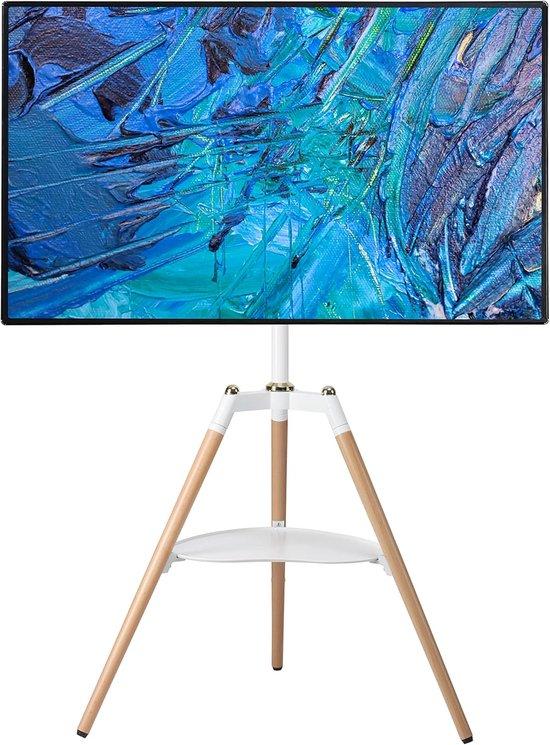 TV-Stativ für Fernseher, 32-65 Zoll - Holz-TV-Ständer - Höhenverstellbar - Stilvolle Lösung für moderne Wohnräume