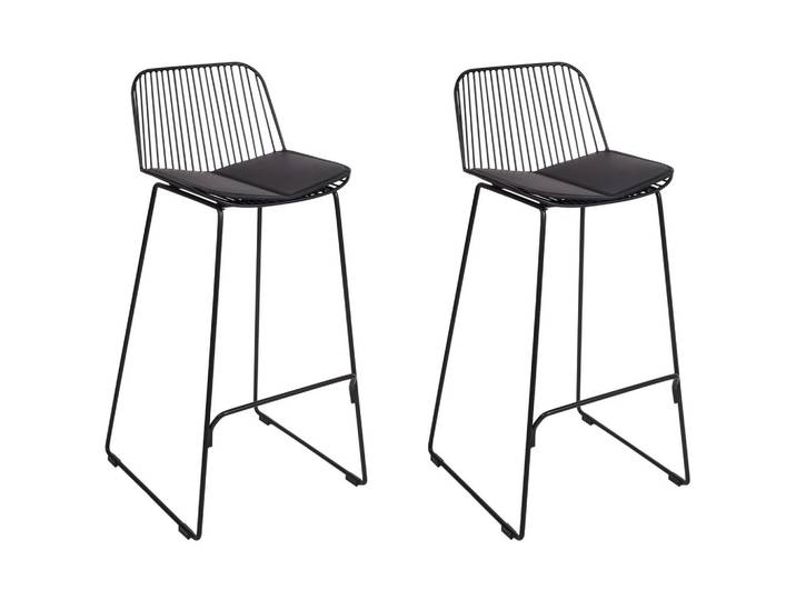 BARSTUHL 2er-Set Metall Schwarz Pensacola
