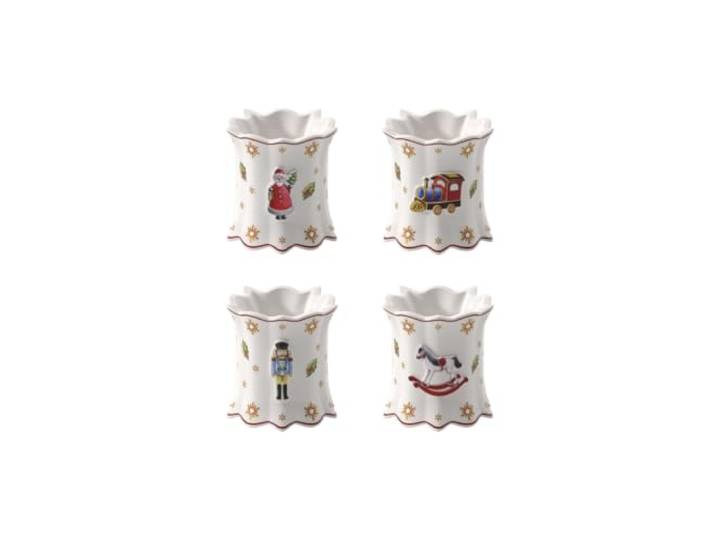 Villeroy & Boch - Toy's Delight Serviettenringe 4er-Set Bunt, Weihnachtsdeko, Tischdekoration, Ringe für Servietten Weihnachten, Weihnachtsdekoration, Deko Weihnachten, Premium Porzellan