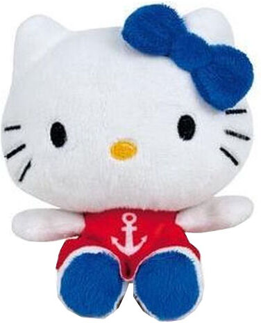 Play by Play Hello Kitty Beanbag Pluche 12CM-Blue Bow & Red Pants (Diversen) Nieuw
