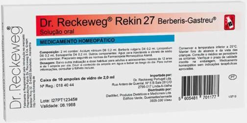 DR. RECKEWEG REKIN 27 10 AMPOLAS