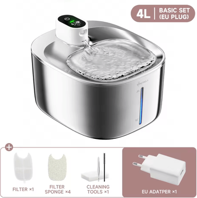 Inspire Curations APETDOLA 4L Wireless Automatic Pet Water Fountain For Cats & Dogs eu Plug 4l