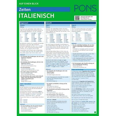 PONS Zeiten auf einen Blick Italienisch, Taschenbuch von Valerio Vial, PONS Langenscheidt GmbH