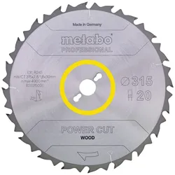 Metabo Sägeblatt "power cut wood - professional"216x2,4/1,8x30Z24 WZ 5° neg.