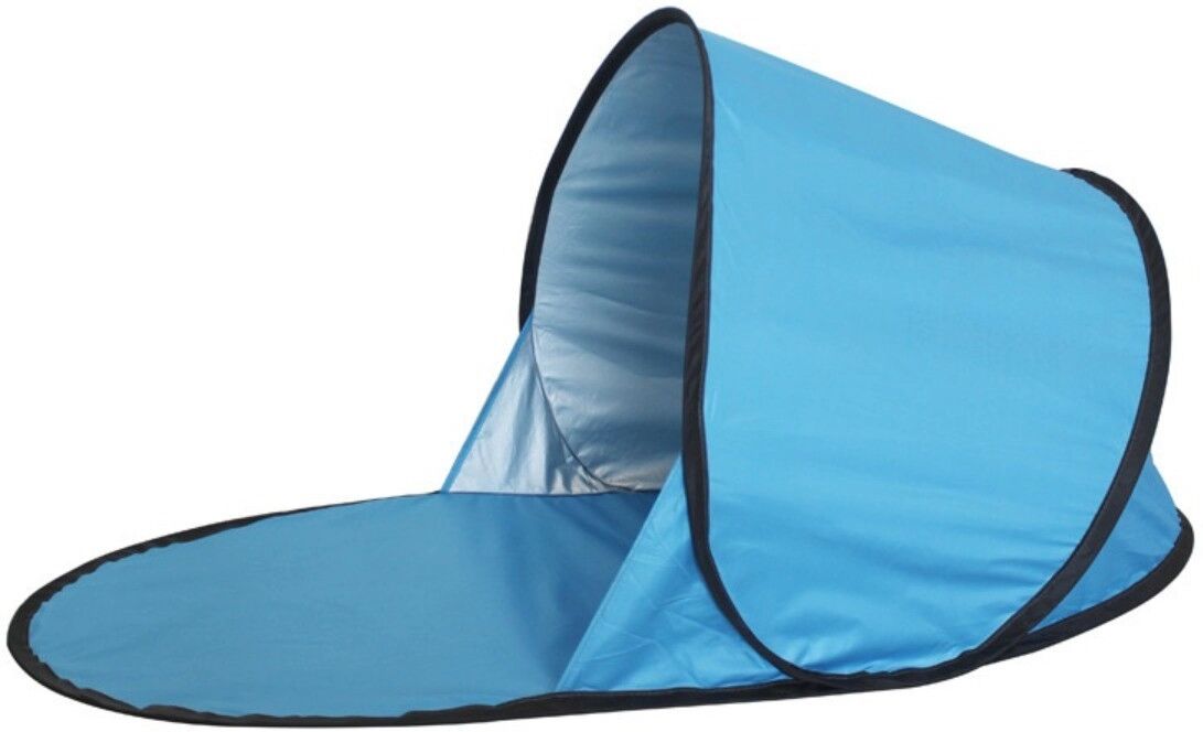 INF Pop-up Strandzelt für 1 Person – 170T Polyester mit silberbeschichteter Innenfläche, sofortiger Sonnenschutz, leichtes Blau