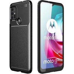 Screenguard Motorola Moto G10 Hülle Carbon Design TPU Case (Motorola Moto G10), Smartphone Hülle, Schwarz