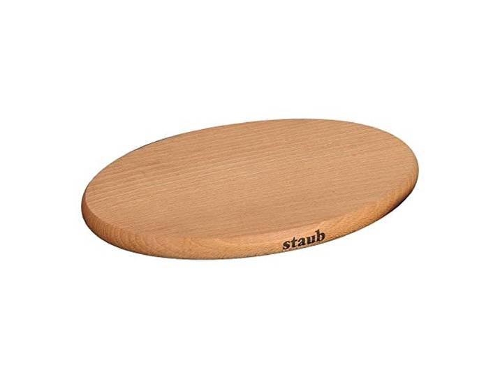 STAUB Dessous de Plat Aimanté\, Ovale\, Ø 29 cm\, Bois Hêtre
