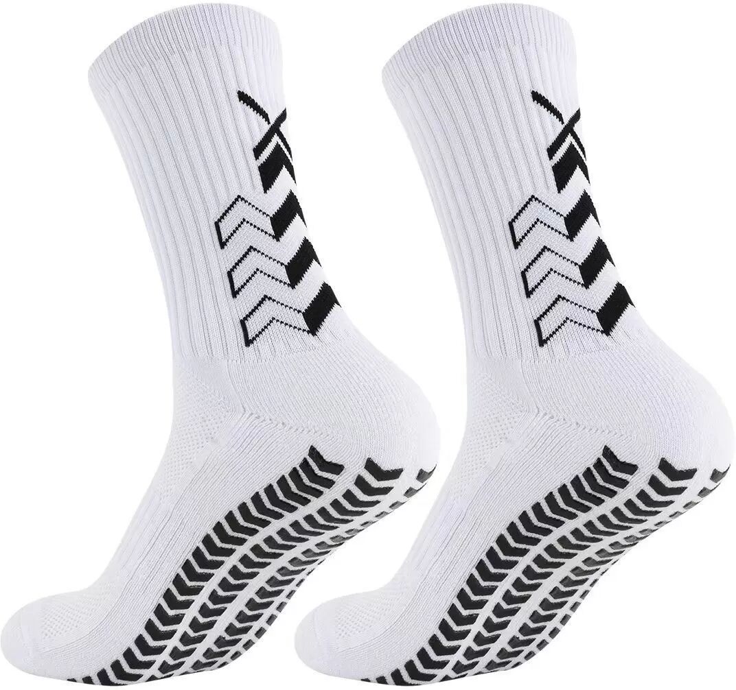 INF Mid-Calf Sportsocken 2 Paar - Anti-Rutsch, Schweißabsorbierende Performance-Socken Weiß
