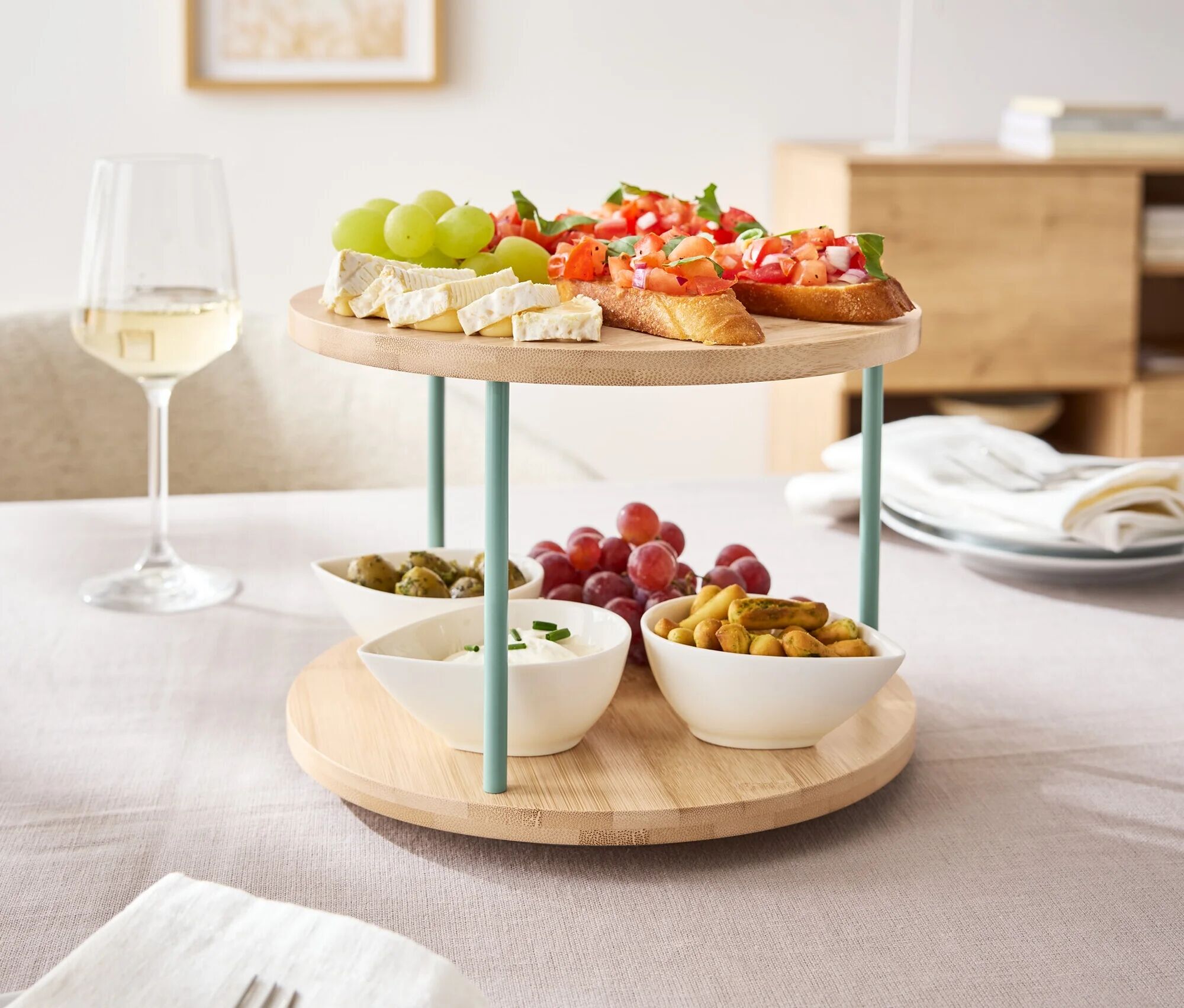 Tchibo - Drehbare Etagere - naturfarben