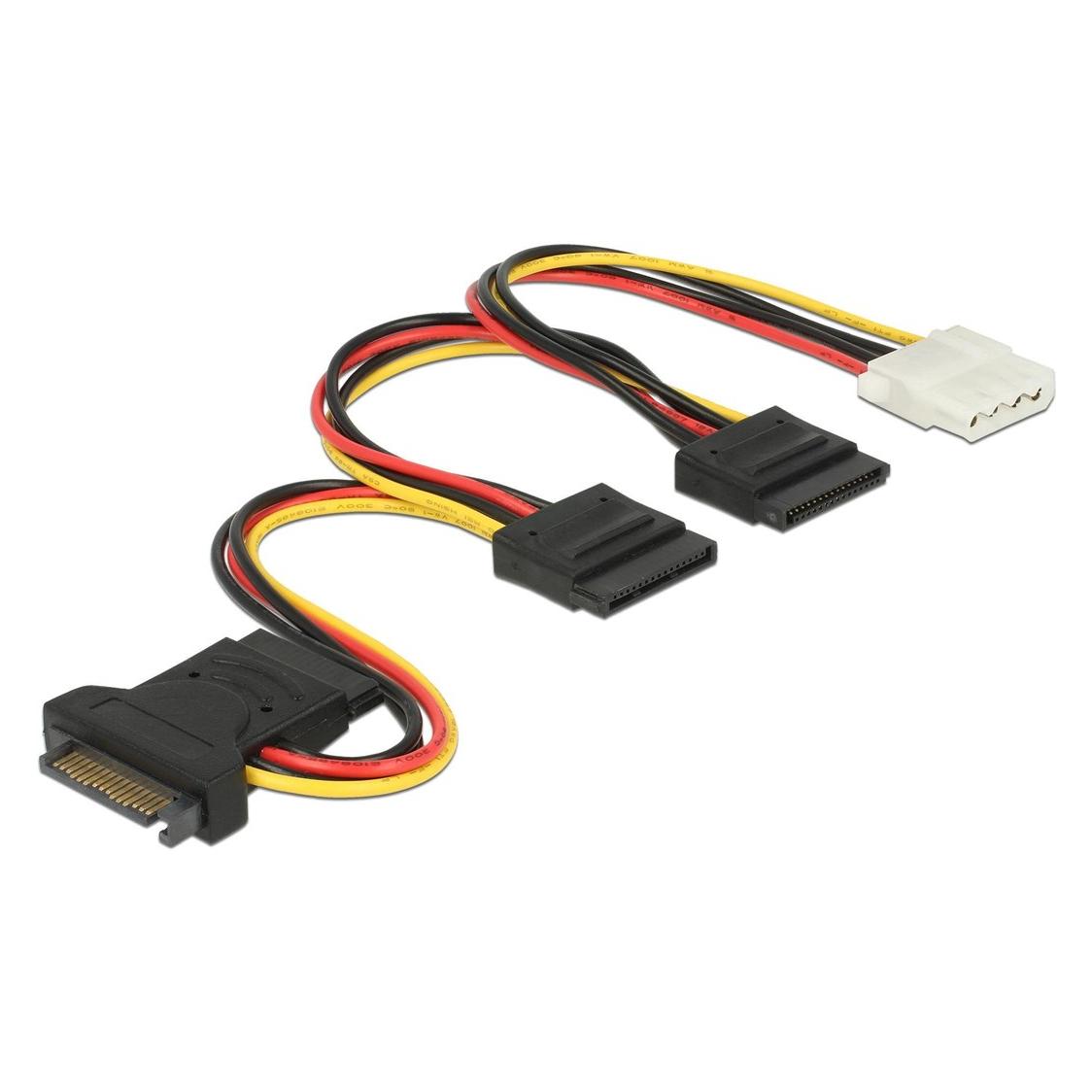 Delock SATA zu 3xSATA & 1xMolex Stromadapter (20 cm, SATA) (60171)