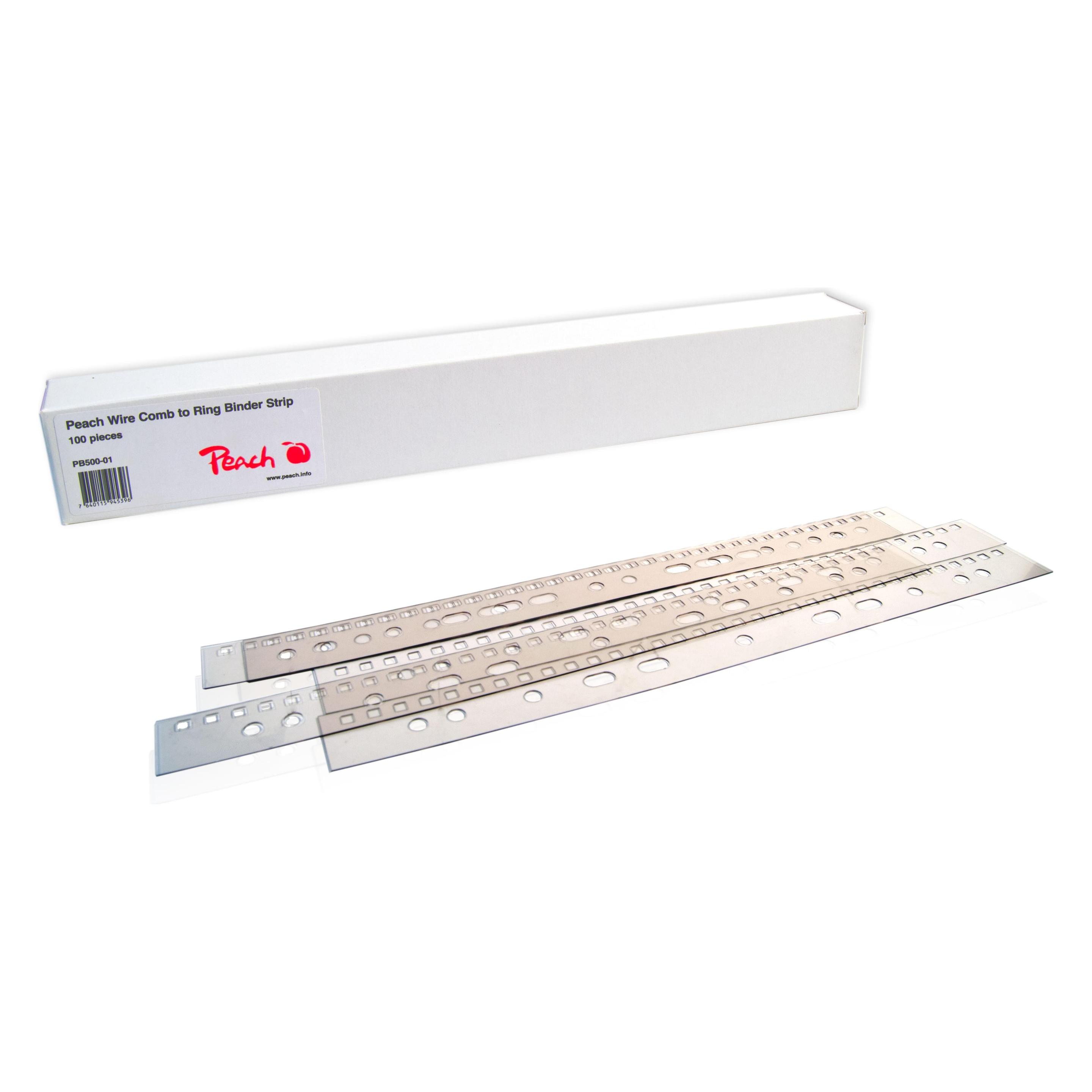 Peach Wire Comb to Ring Binder Strip (PB500-01)