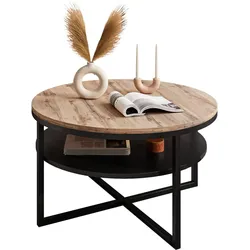 COUCHTISCH CIRI-X mit Regal Eichenoptik Wotan