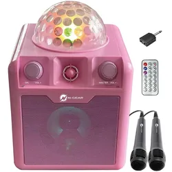 Idance Disco Block 410 - Tragbarer Lautsprecher - drahtlos - Bluetooth - 2-Wege - rosa, Bluetooth Lautsprecher, Pink