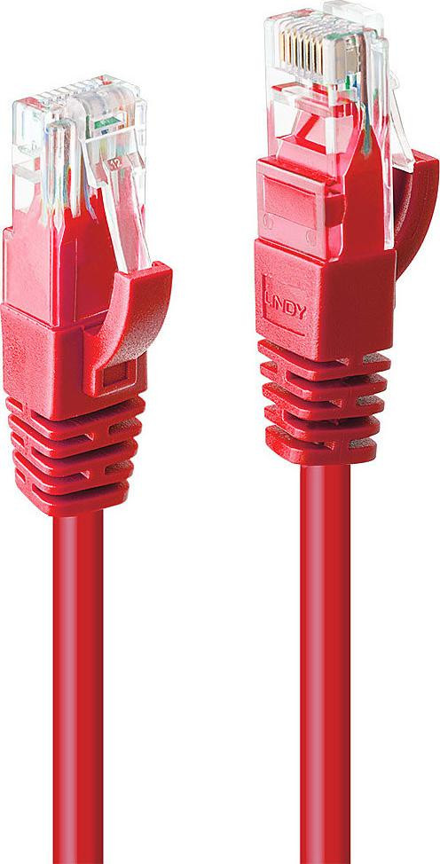 Lindy Cat6 U/UTP-kabel, rood, 10 meter
