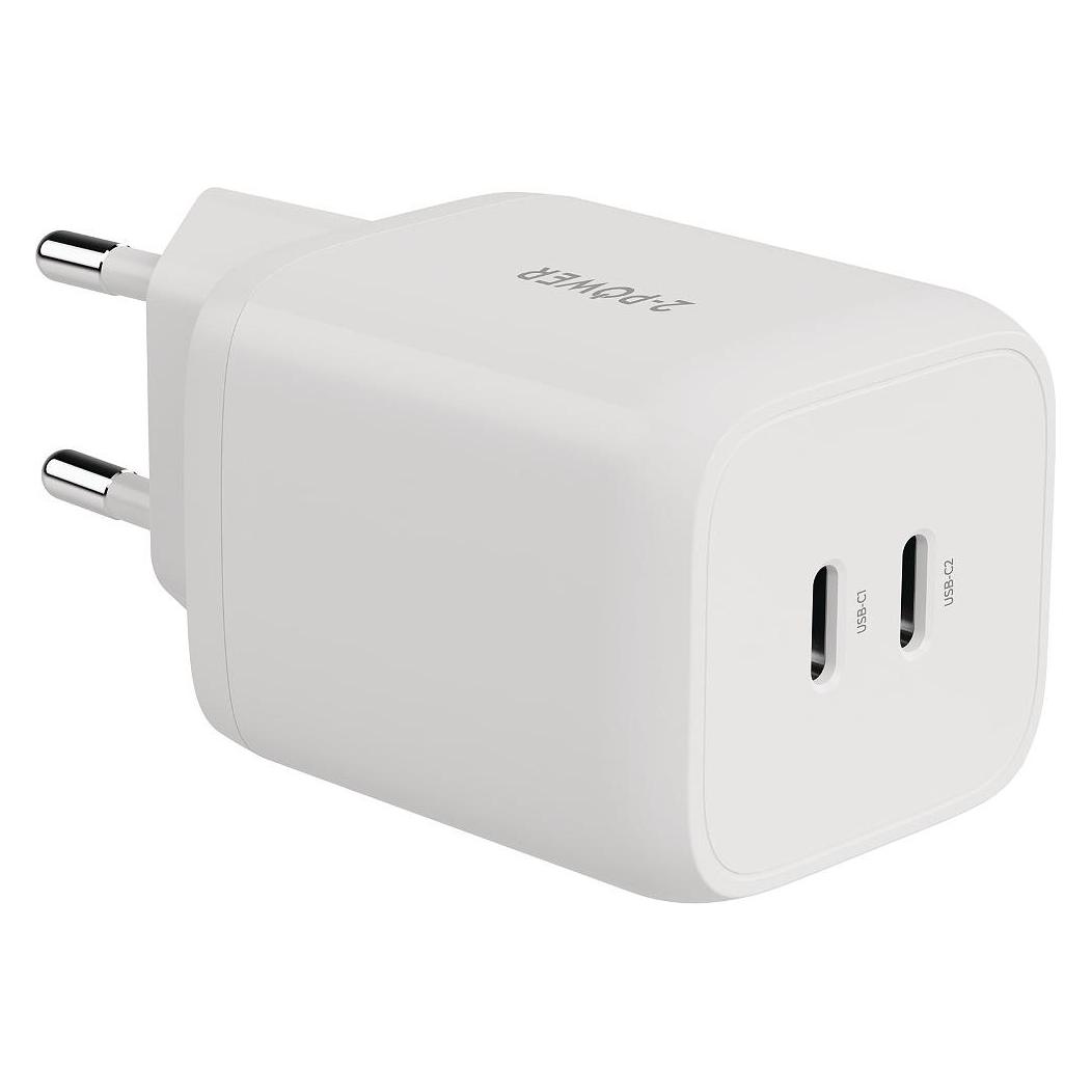 2-Power Wall Charger PD 65W GaN 2 x USB-C (65 W, 2 Ports) (WC65W02G-EU-C)